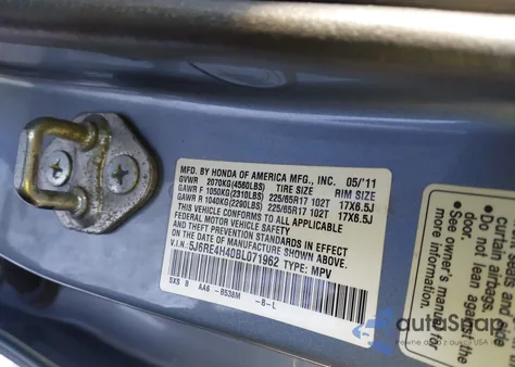 2011 Honda Cr-V Se from USA, damaged, VIN 5J6RE4H40BL071962